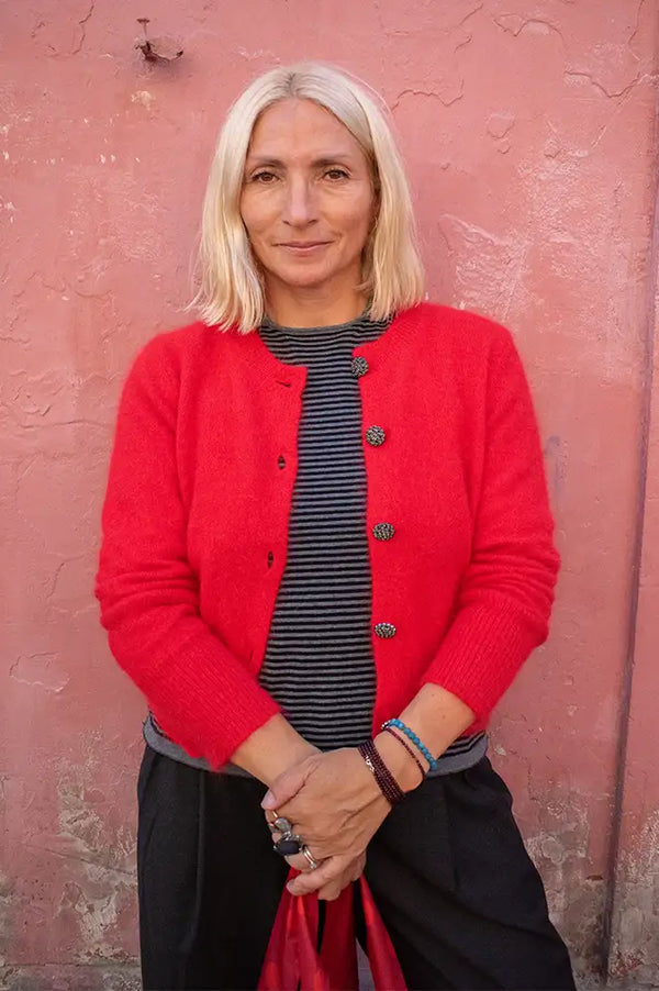 Sophie + Lucie Luisa Red Knitted Cardigan