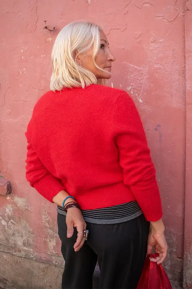 Sophie + Lucie Luisa Red Knitted Cardigan