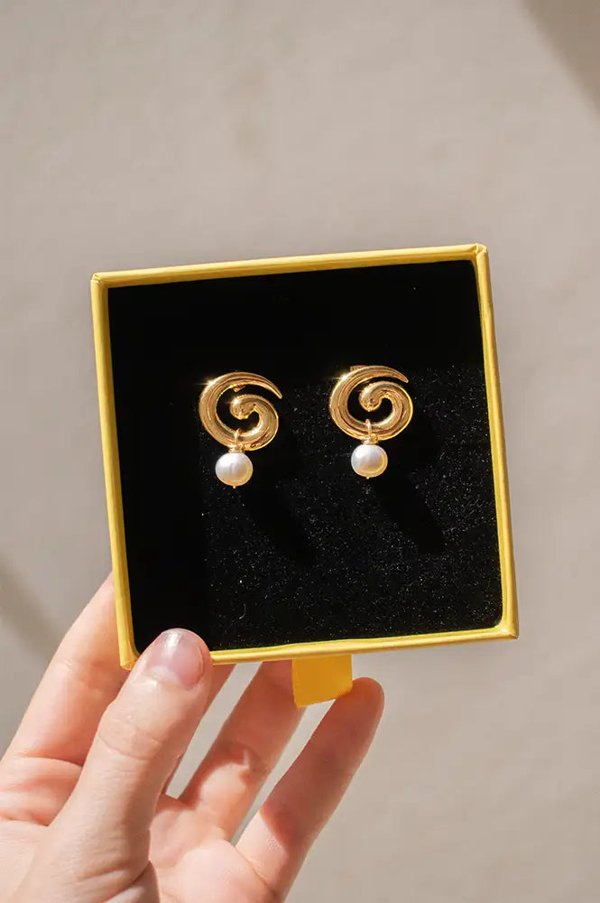 Briwok Baby Brando Gold Earrings - The Mercantile London