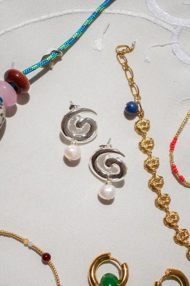 Briwok Baby Brando Silver Earrings - The Mercantile London