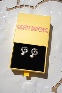 Briwok Baby Brando Silver Earrings - The Mercantile London