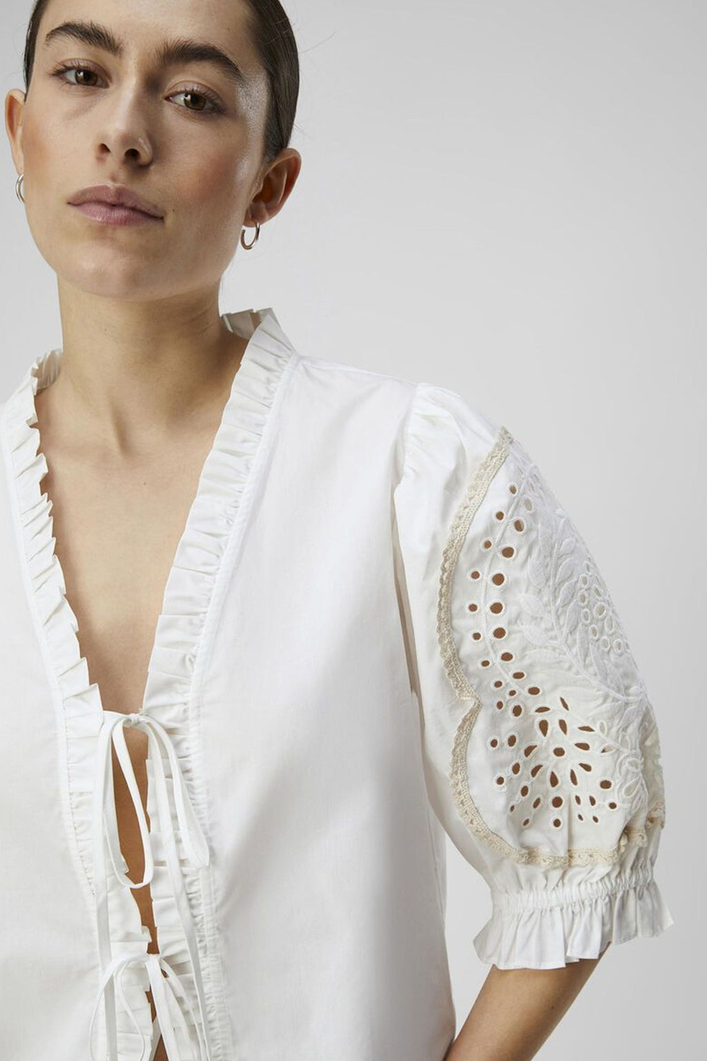 Object Brodera White Sand Top - The Mercantile London