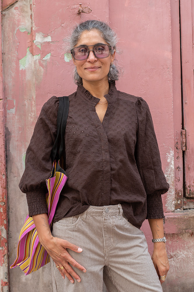 Numph Salvie Black Coffee Shirt – The Mercantile London