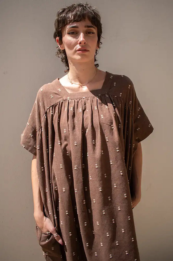 Amente Jacquard Mocha Dress