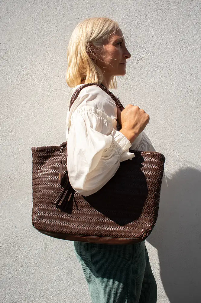 Biba Perkins Dark Brown Braided Bag