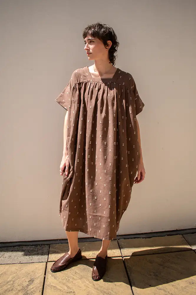 Amente Jacquard Mocha Dress