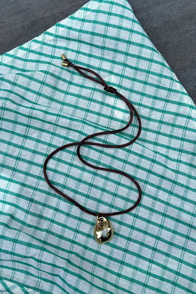 Weathered Penny Iro Light Brown Necklace - The Mercantile London