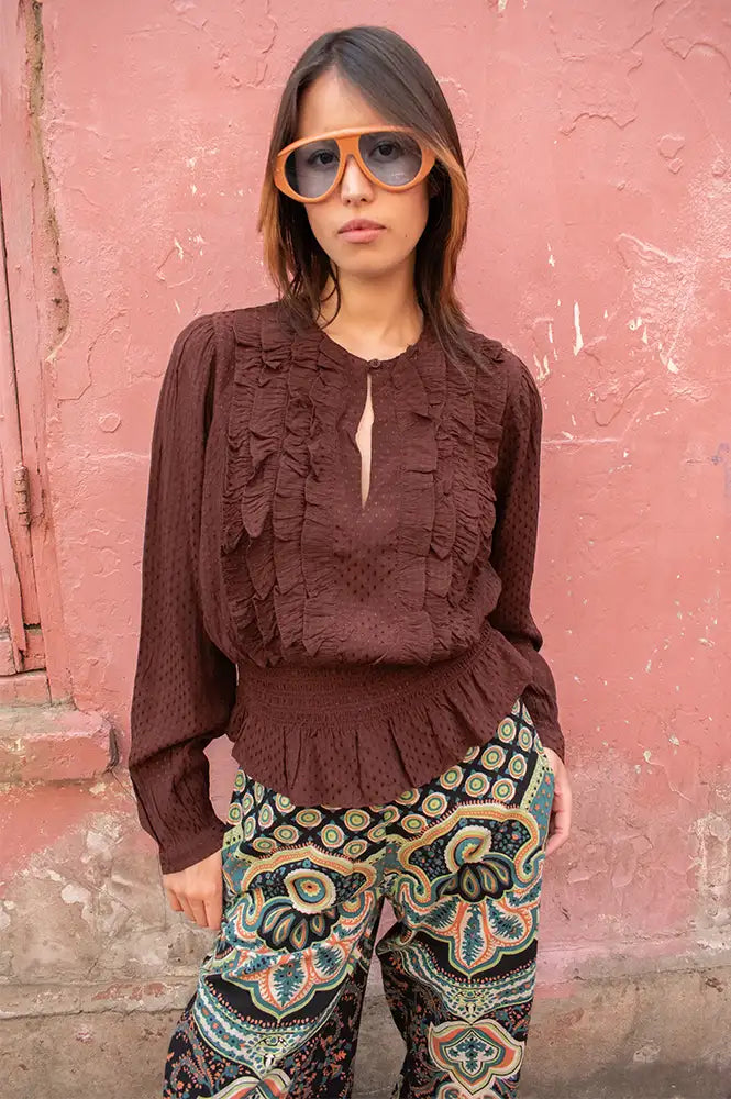 An'ge Sadiane Marron Blouse