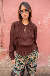 An'ge Sadiane Marron Blouse