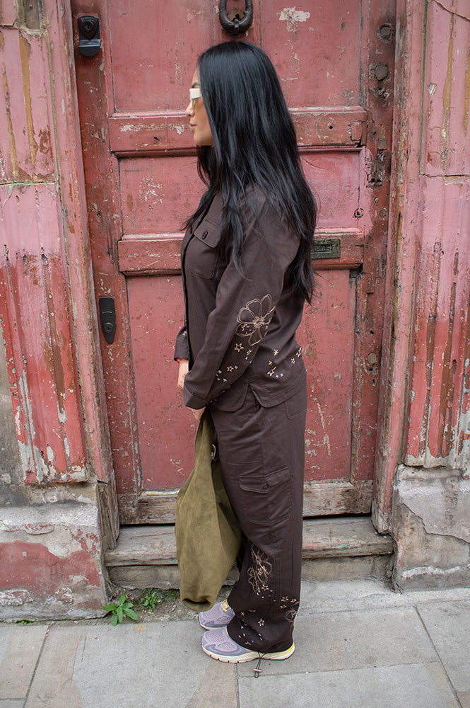 Helmstedt Karla Chocolate Torte Cargo Trousers - The Mercantile London