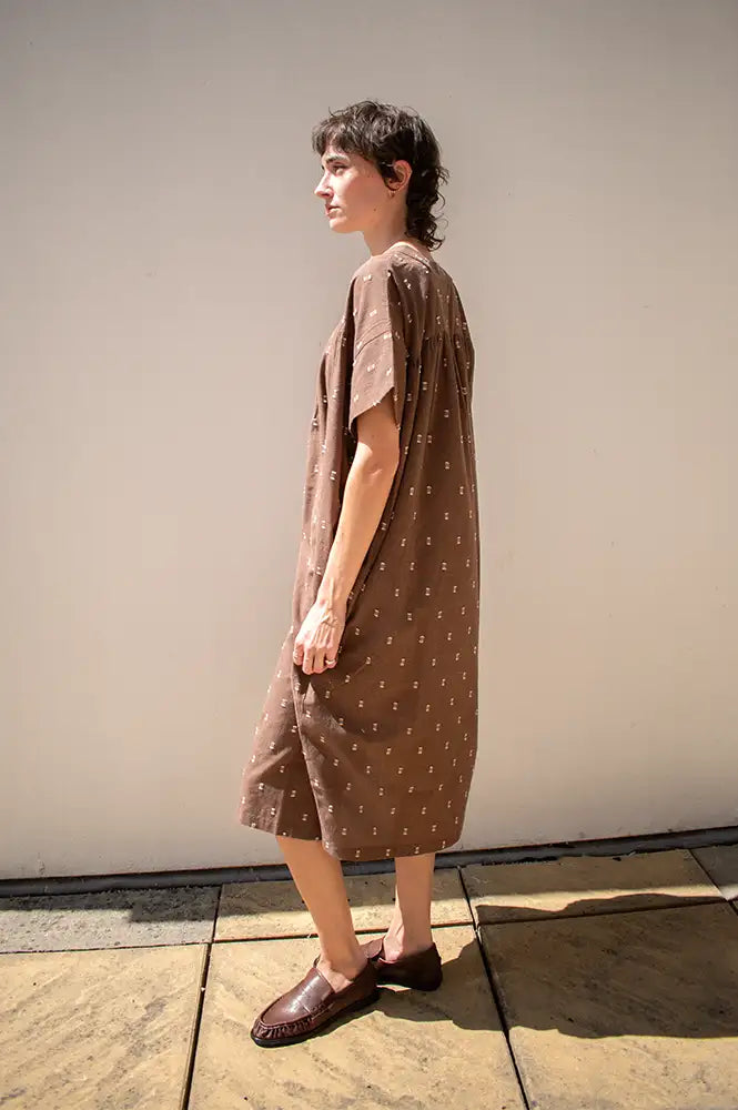 Amente Jacquard Mocha Dress