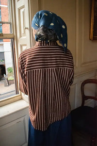 Thinking Mu O'Hara Brown Manuela Brushed Stripe Shirt