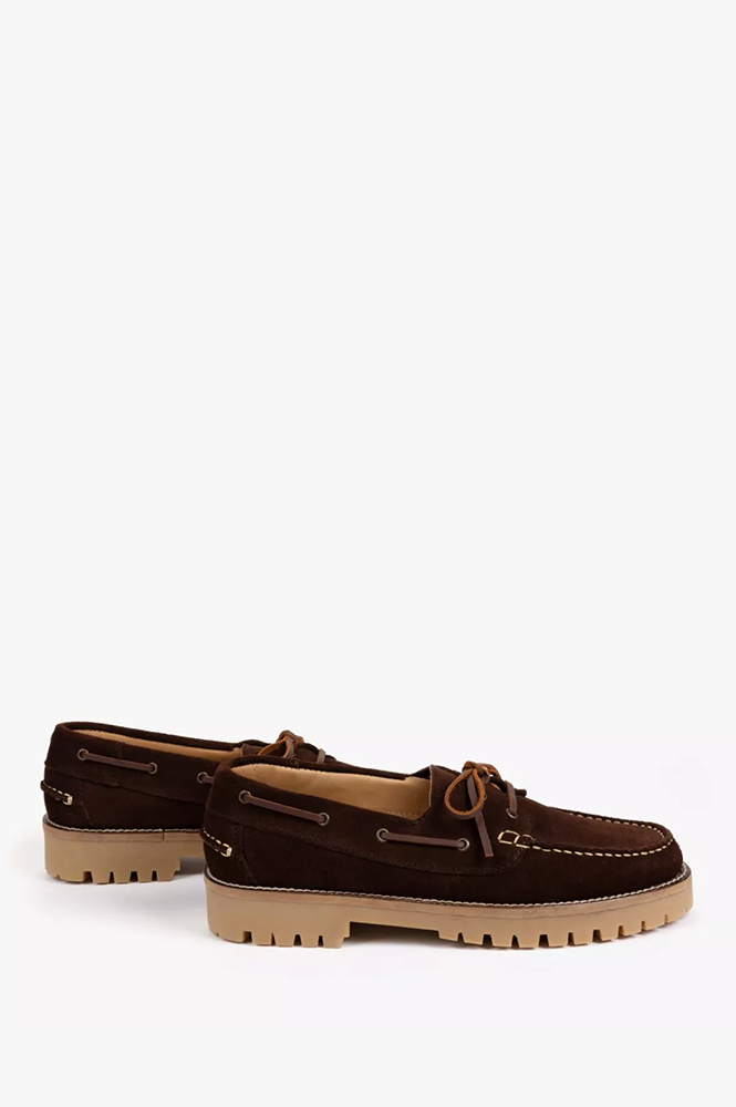 Penelope Chilvers Frederico Bitter Chocolate Boat Shoe - The Mercantile London