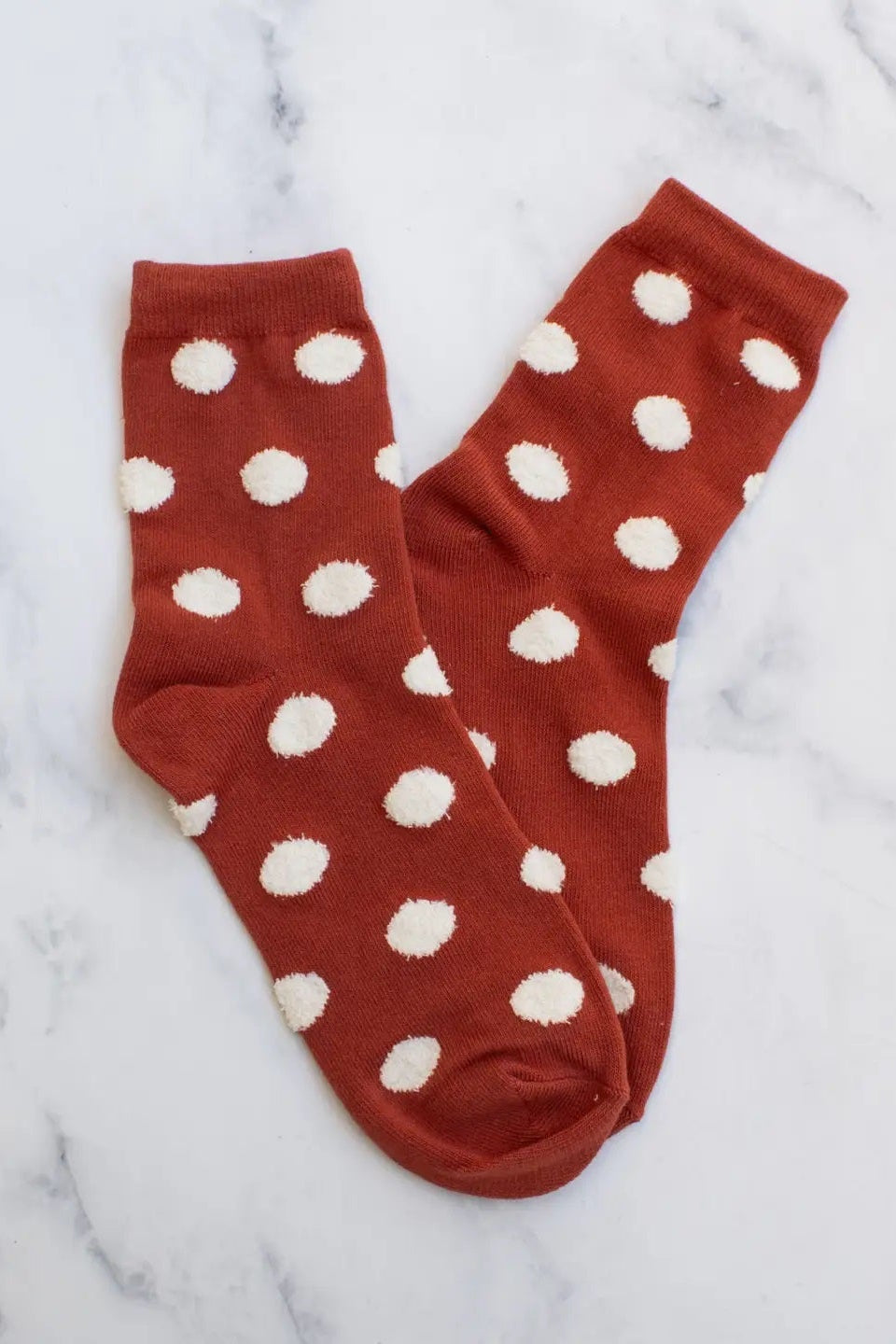 Tiepology Polka Dot Puff Brick Socks - The Mercantile London