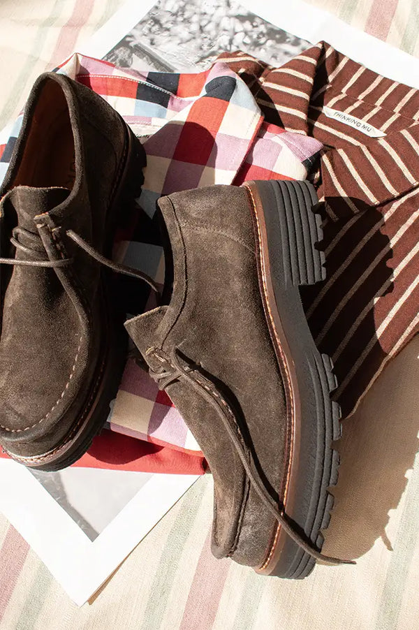 Bukela Sienna Mole Brown Suede Shoes