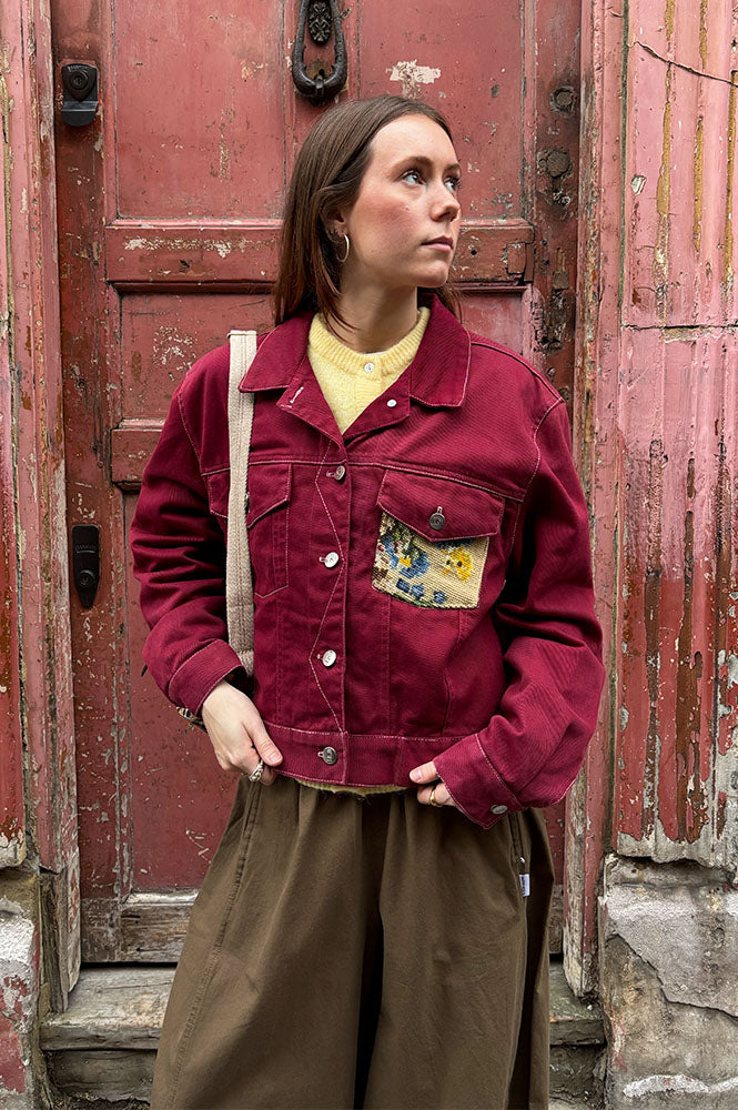 Frankie. Bouquet Burgundy S/M Jacket