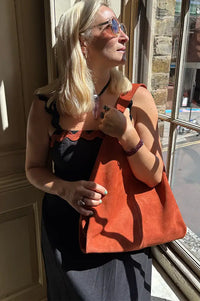 Biba Jackpot Rust Suede Shoulder Bag