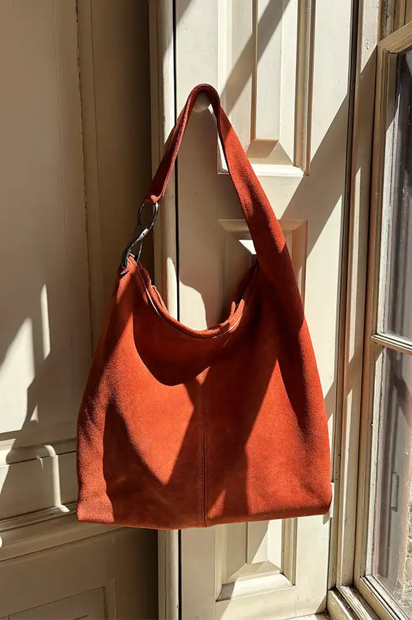 Biba Jackpot Rust Suede Shoulder Bag