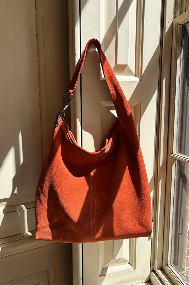 Biba Jackpot Rust Suede Shoulder Bag