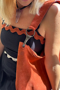 Biba Jackpot Rust Suede Shoulder Bag