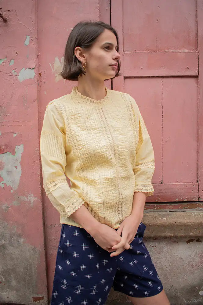An'ge Samilou Yellow Blouse - The Mercantile London