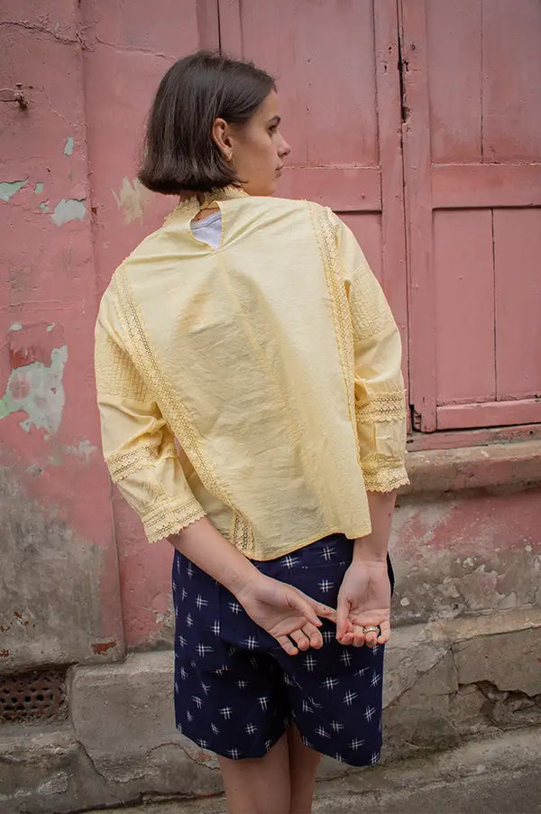 An'ge Samilou Yellow Blouse - The Mercantile London