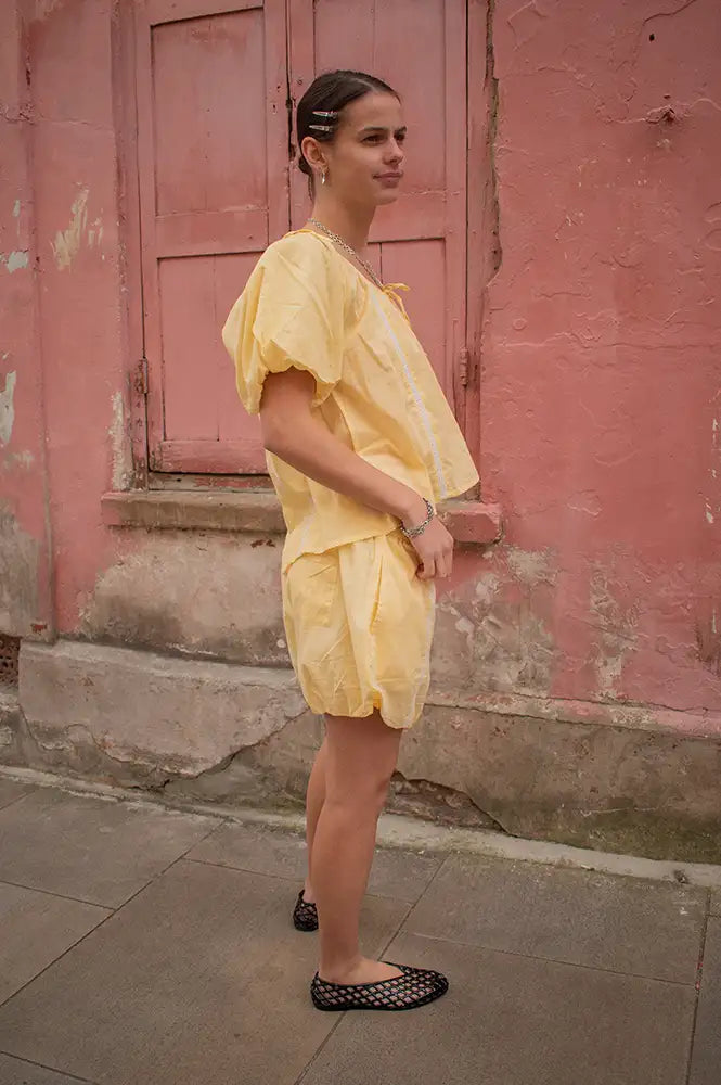 Damson Madder Butter Lace Shorts - The Mercantile London