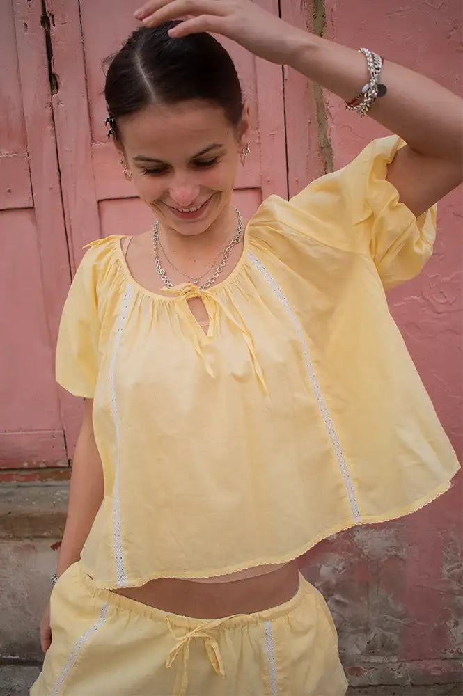 Damson Madder Maura Butter Lace Top - The Mercantile London