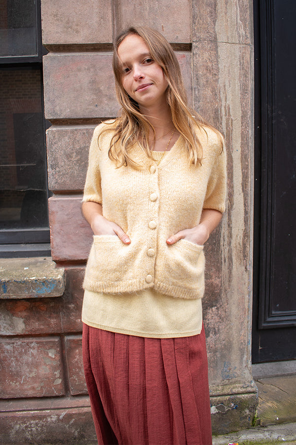 Object Saggia Sunlight Yellow Cardigan - The Mercantile London