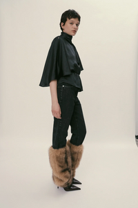 Stella Nova Butterfly Sleeved Black Blouse - The Mercantile London