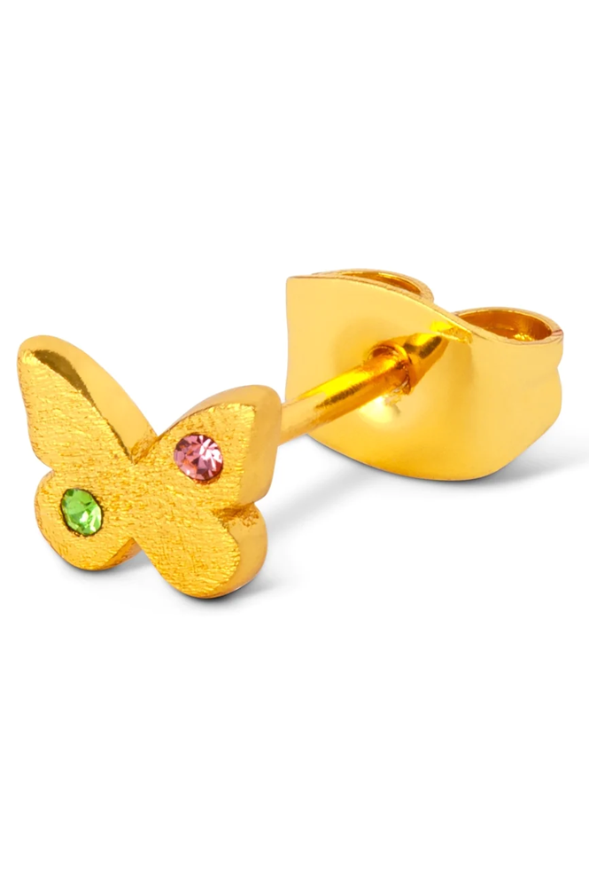 Lulu Butterfly Gold Single Earring - The Mercantile London