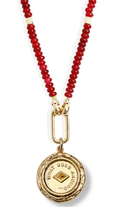 AW25 By Alona Indra Red Jade Necklace - The Mercantile London