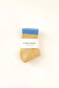 Le Bon Shoppe Girlfriend Colour Block Yellow Blue Socks - The Mercantile London