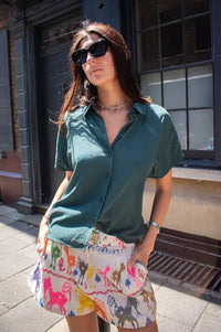 By-Bar Barley Dried Basil Viscose Blouse