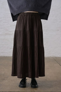 Bibico Cecile Cocoa Check Skirt