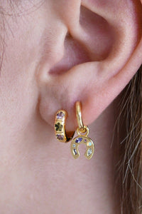 JJ Mini Lucky Charm Hoop Earrings - The Mercantile London