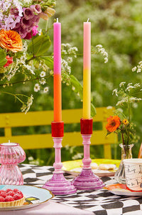Talking Tables 2 Tone Pink Dinner Candles - The Mercantile London