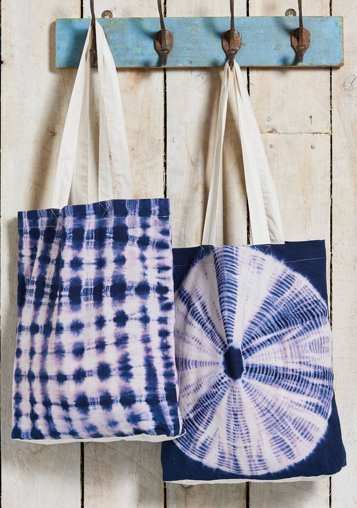 Namaste Indigo Tie Dye Cotton Shopping Bag