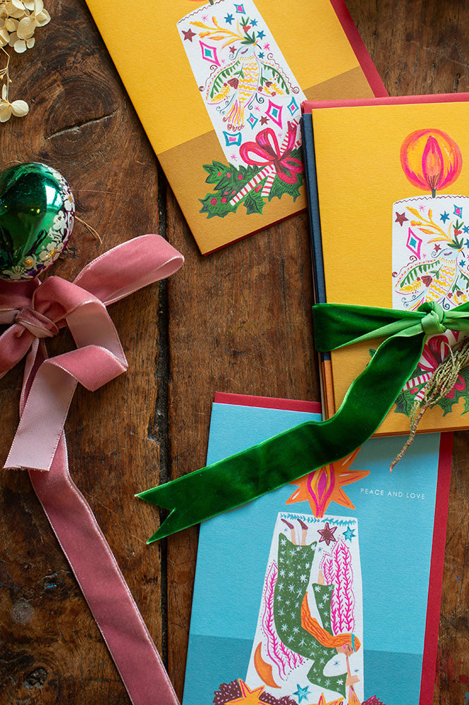 Hutch Cassidy Candle Angel Christmas Card - The Mercantile London