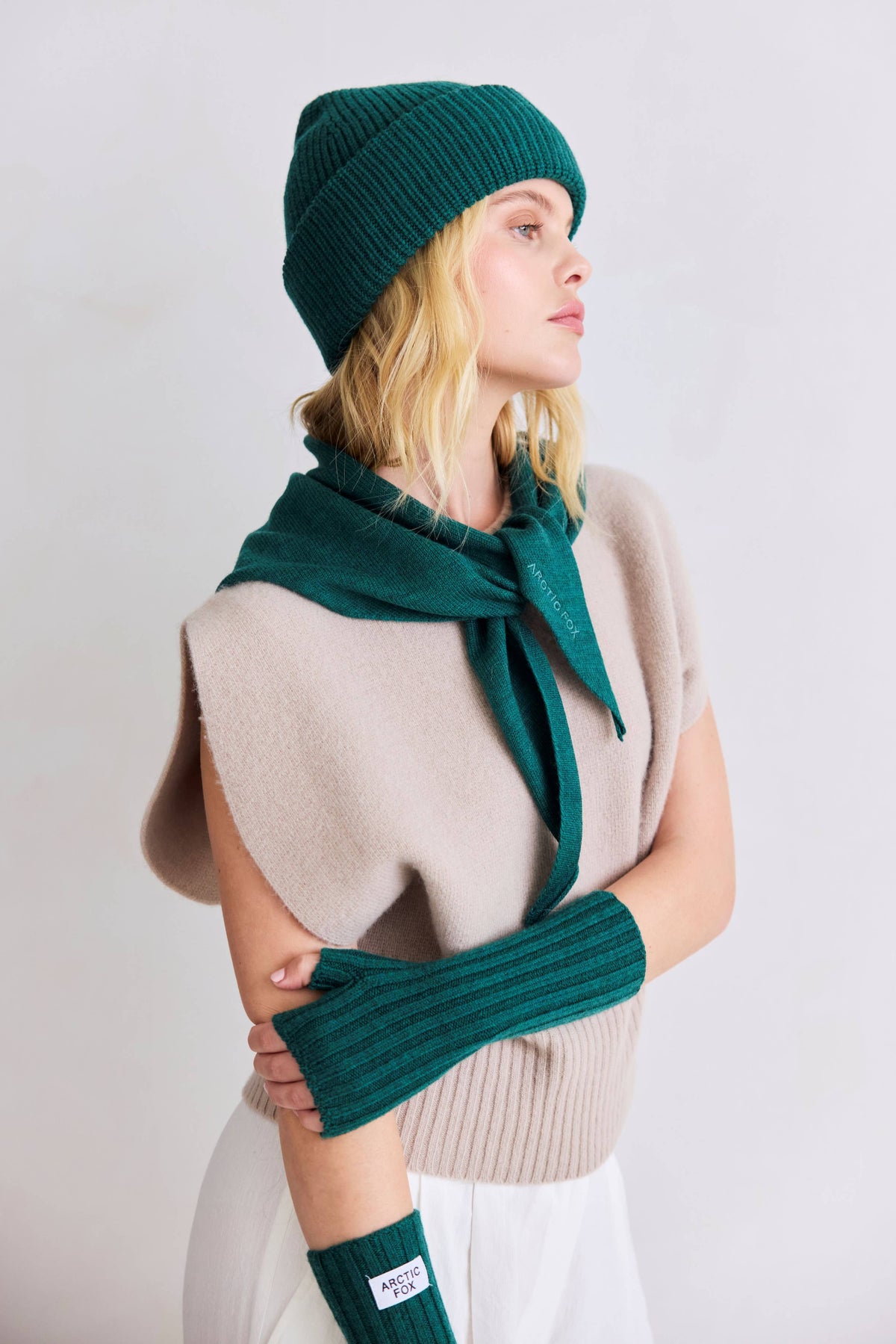 Arctic Fox Alpine Fern Triangle Scarf