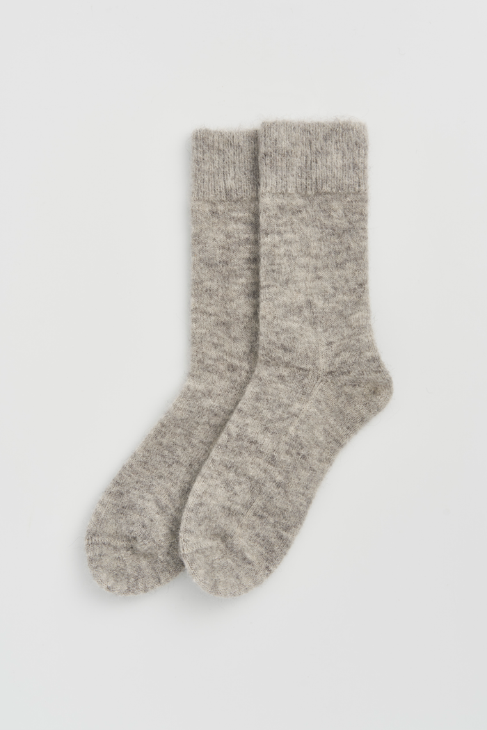 Pairs Correct Grey Ultra Soft Alpaca Socks - The Mercantile London