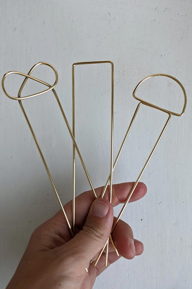 Roake Studio Lizzy Pretzel Brass Hairpin - The Mercantile London