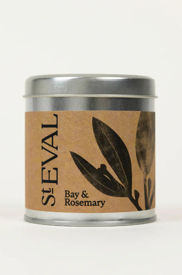 St. Eval Bay and Rosemary Scented Tin Candle - The Mercantile London