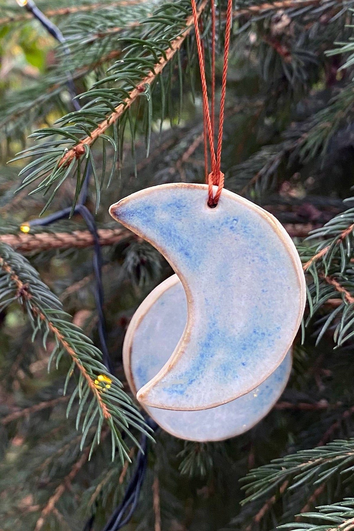 Hannah Bigley Blue Moon Ceramic Hanging Decorations - The Mercantile London