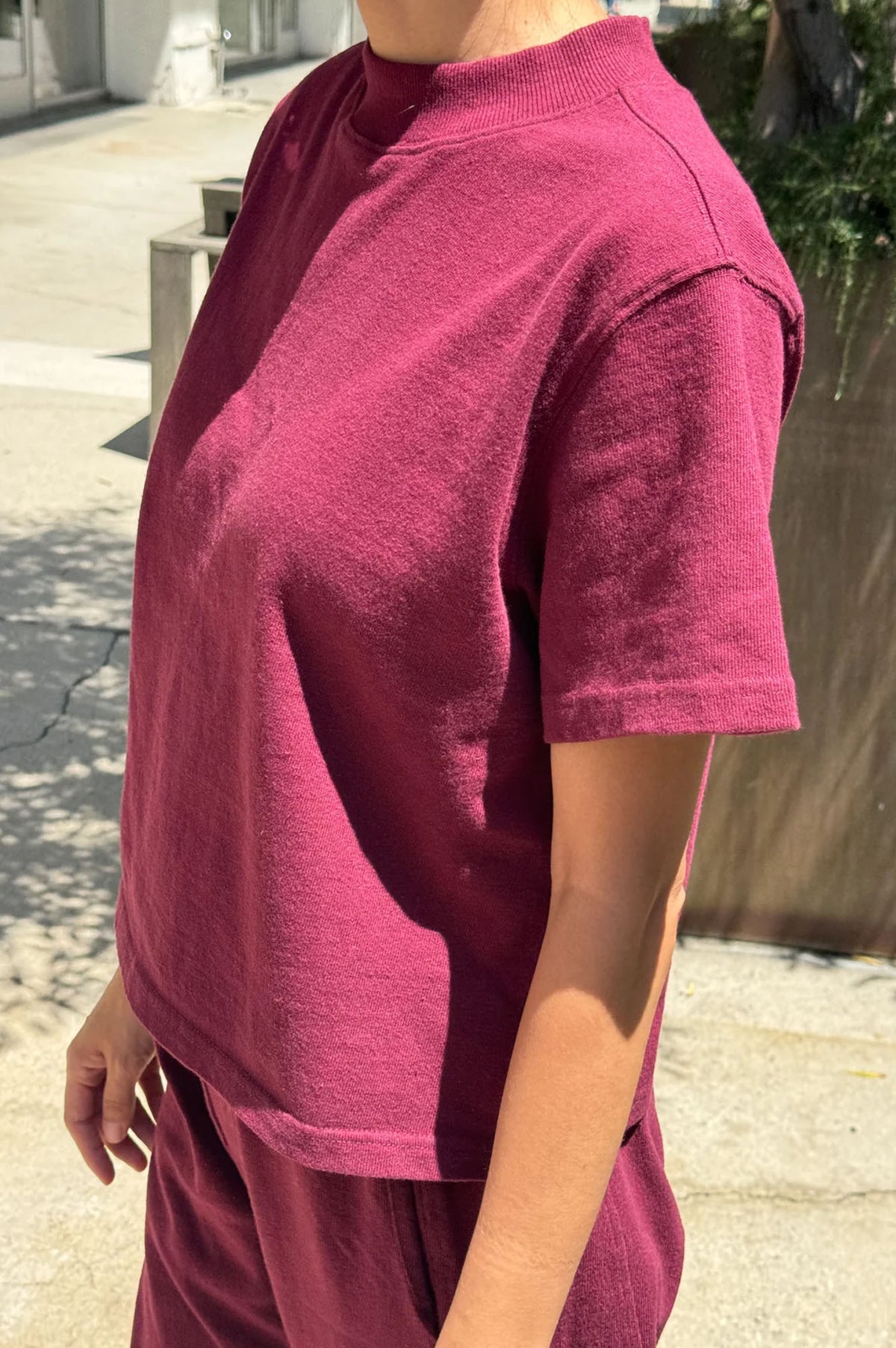 Le Bon Shoppe Sunset Cabernet Mock Neck T Shirt - The Mercantile London
