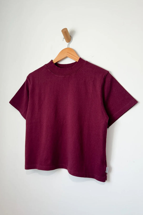 Le Bon Shoppe Sunset Cabernet Mock Neck T Shirt - The Mercantile London