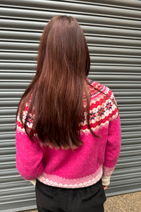Lowie Caerphilly Fairisle Jumper in Pink - The Mercantile London