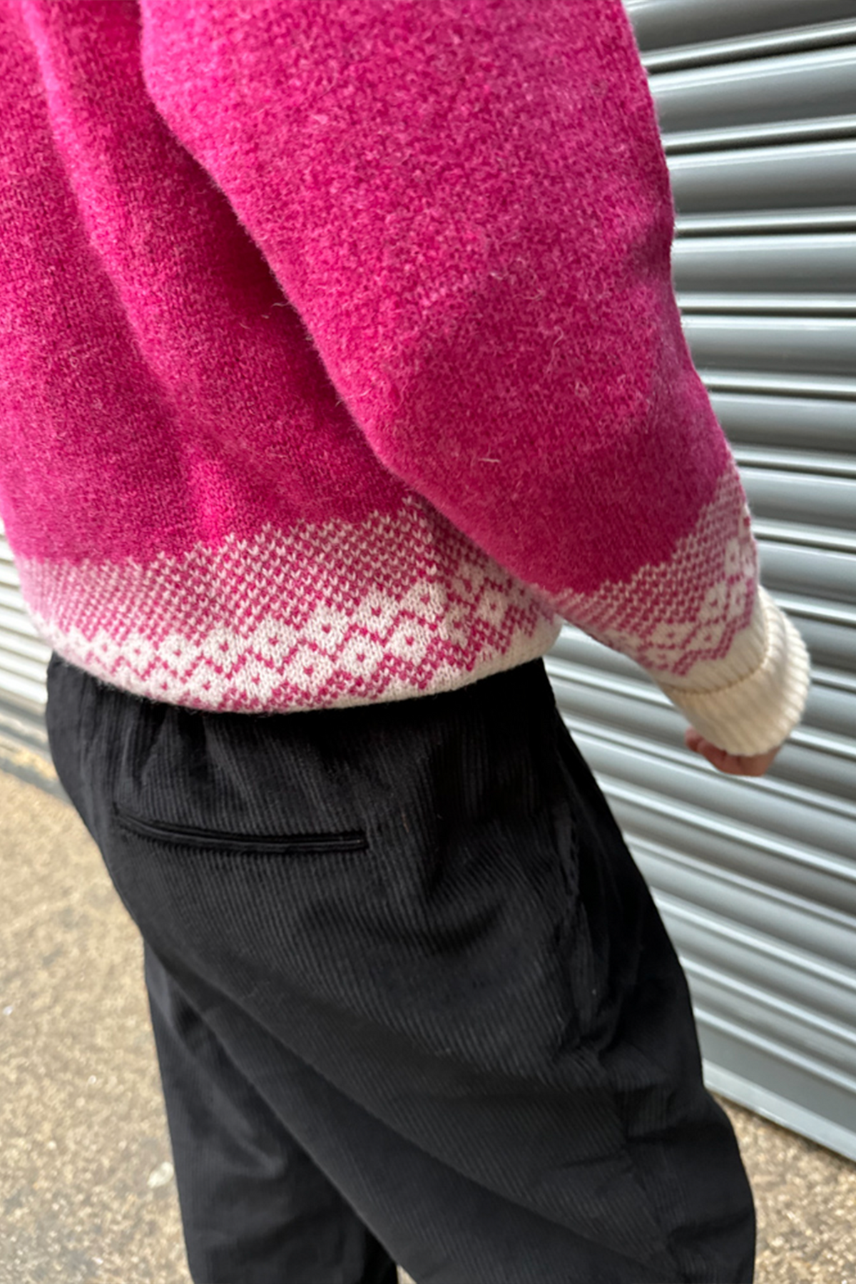 Lowie Caerphilly Fairisle Jumper in Pink - The Mercantile London
