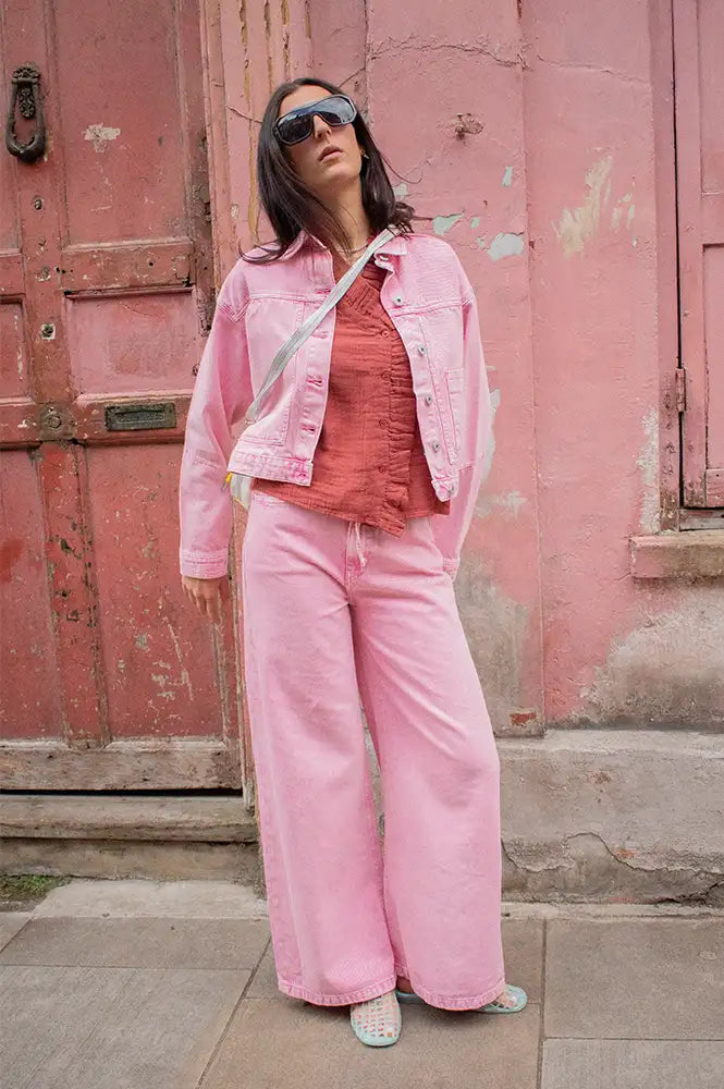 ICHI Mijalla Cameo Pink Jeans - The Mercantile London