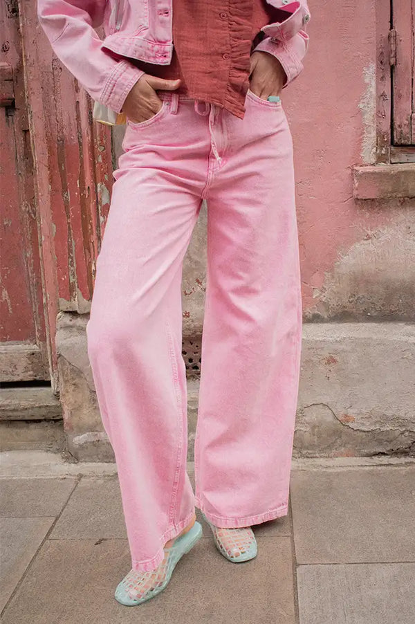 ICHI Mijalla Cameo Pink Jeans - The Mercantile London